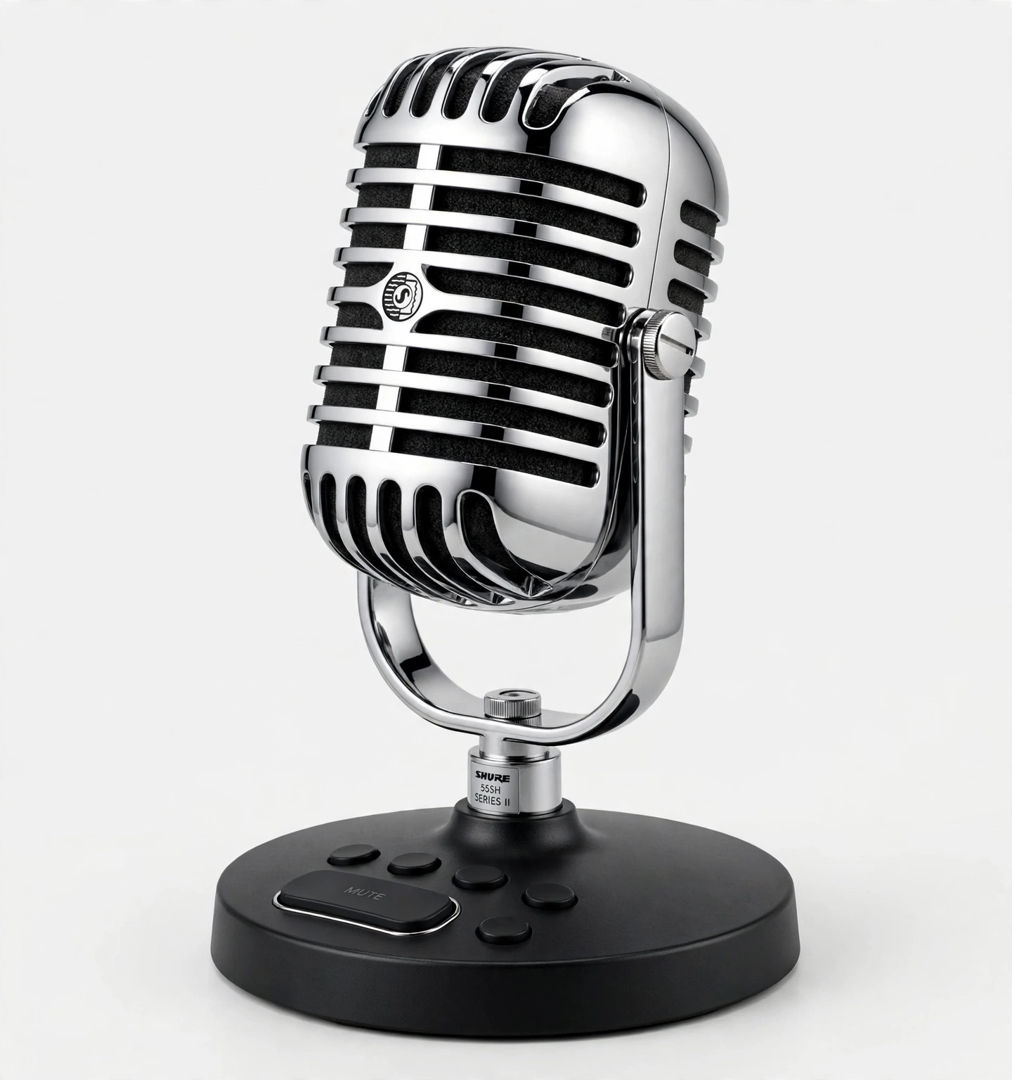 Art-deco chrome microphone, 55SH style