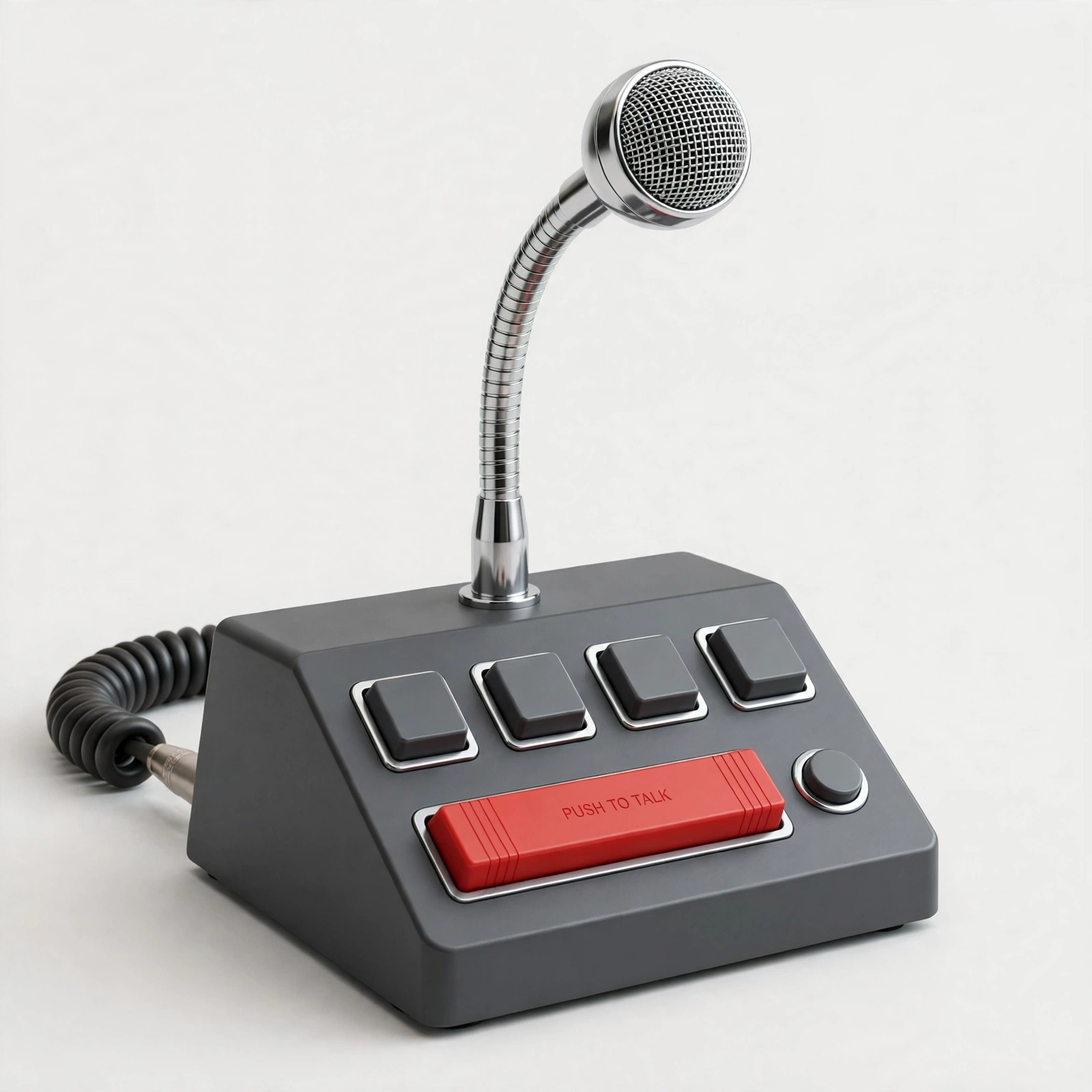 Classic ham radio desk microphone on gooseneck