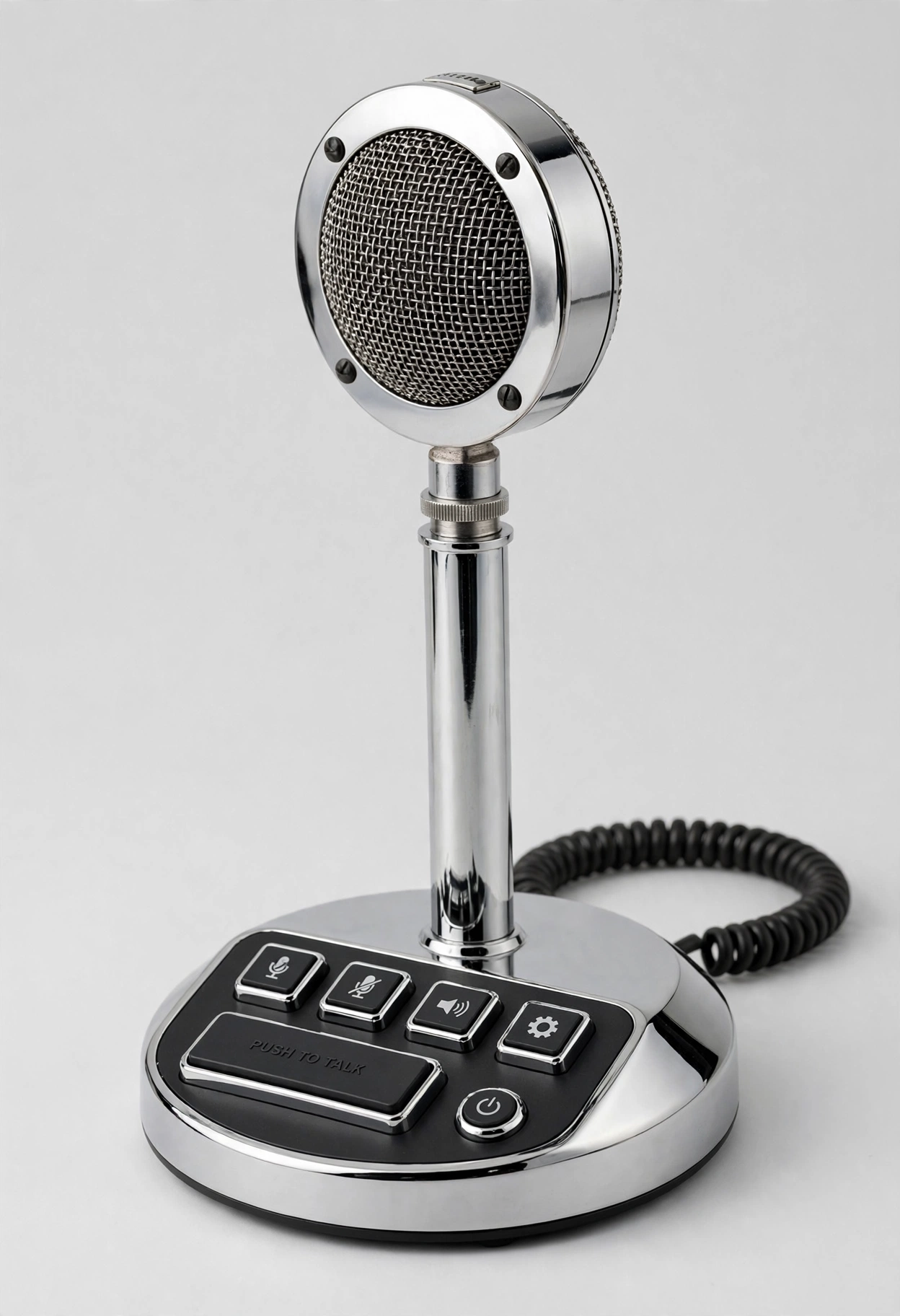 Turner-style chrome microphone